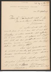 k.k. naturhistorisches Hofmuseum, Intendanzakten 1885-1896 (Hauer), Aktenzahl Z.278/1888, Seite 1